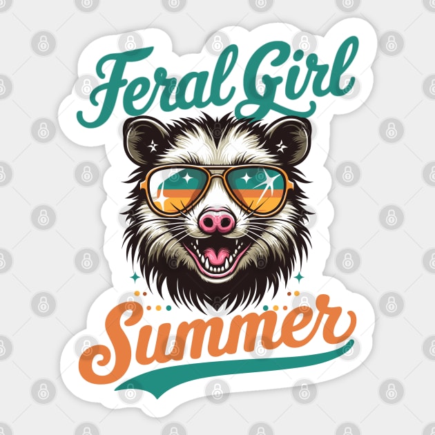 Feral Girl Summer Sticker by JessArty